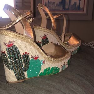 KATE SPADE CACTUS WEDGES SIZE 9